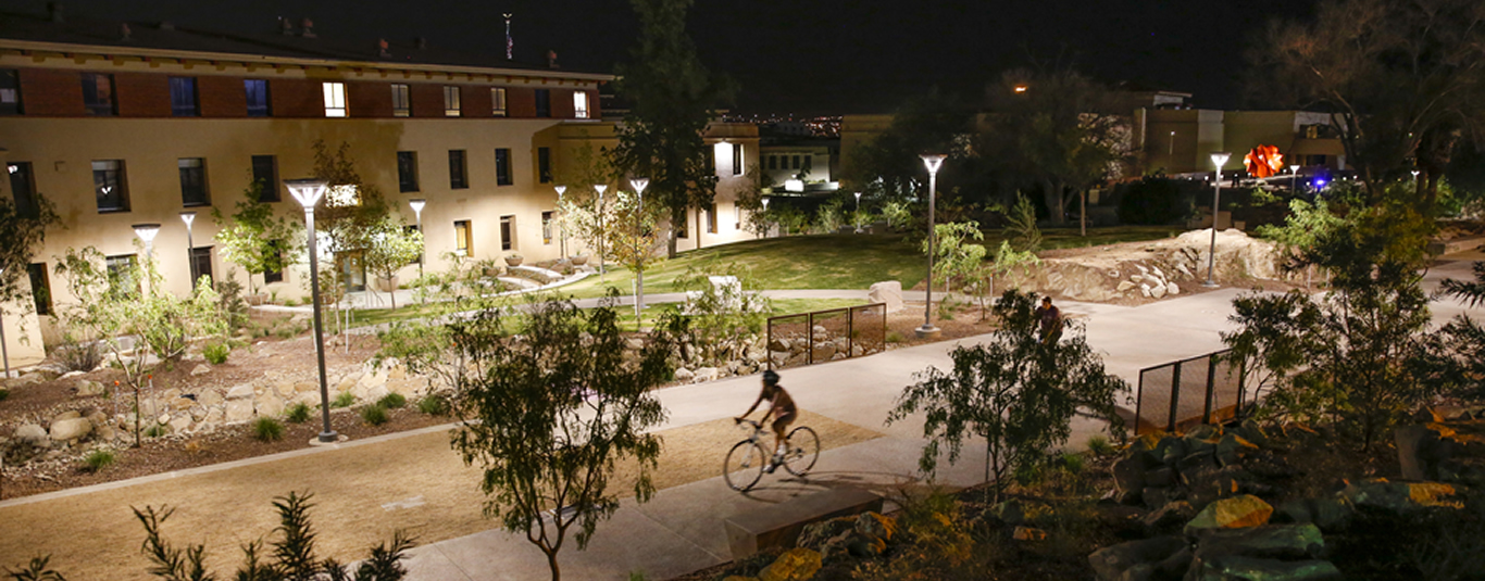UTEP Campus at night